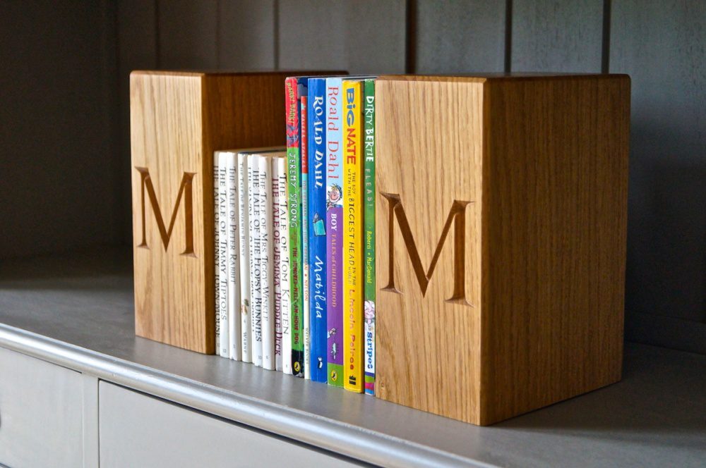 Engraved Wooden Bookends with Poem Make Me Something Special