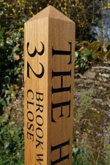 Engraved Oak Sign Posts | MakeMeSomethingSpecial.com
