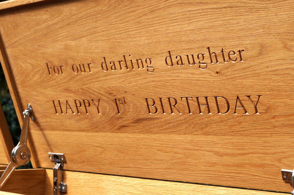 Wooden Toy Box With Name Engraving from MakeMeSomethingSpecial.com