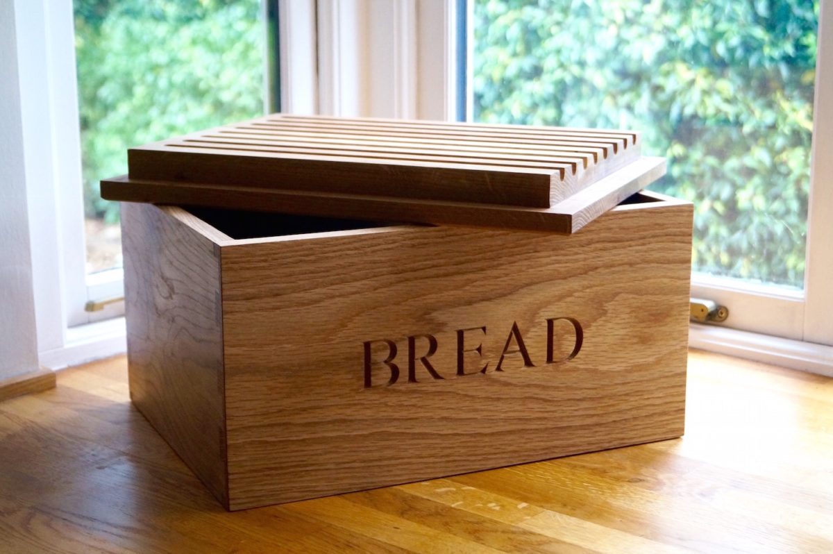 Engraved Wooden Bread Bin s