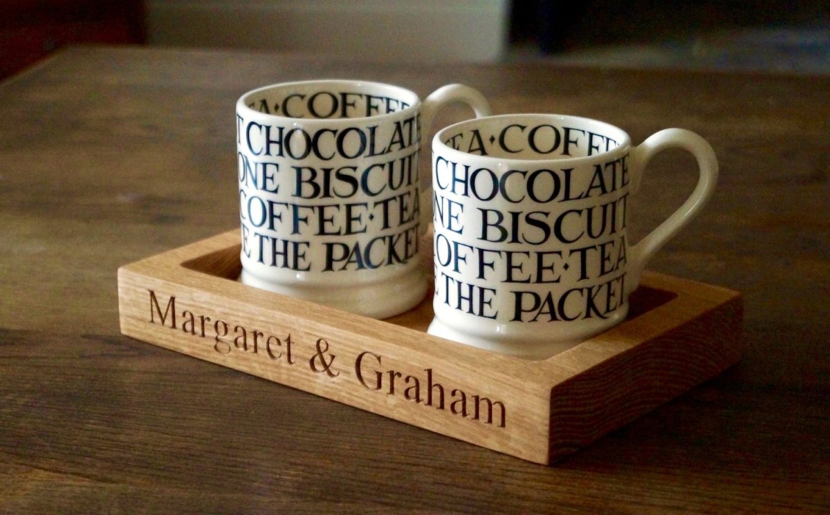 Personalised Tea Cup Tray