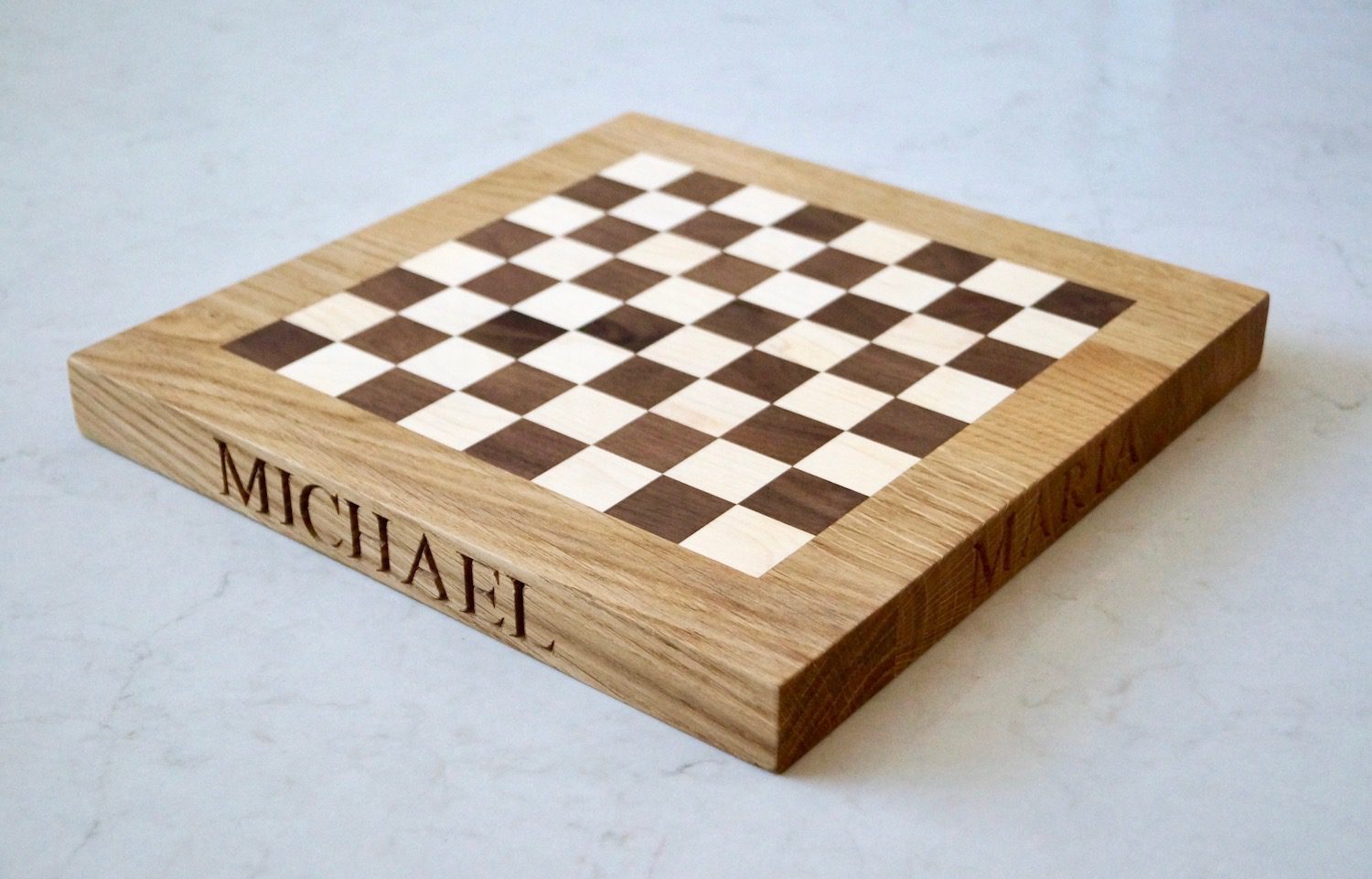 Custom 12 x 12 inch Wooden Chess Boards