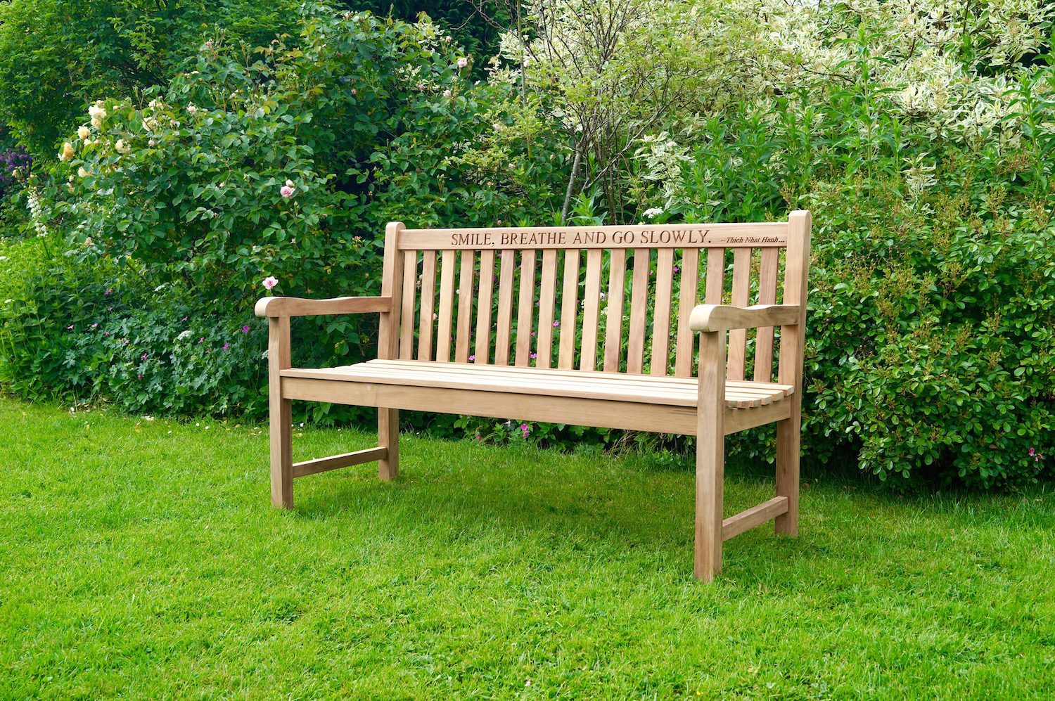 Engraved Wooden Garden Bench | MakeMeSomethingSpecial.com