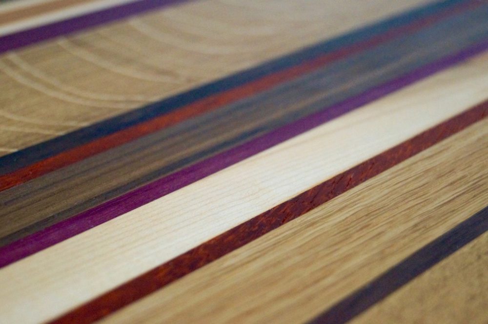 Multi Colour Stripe Wooden Chopping Boards