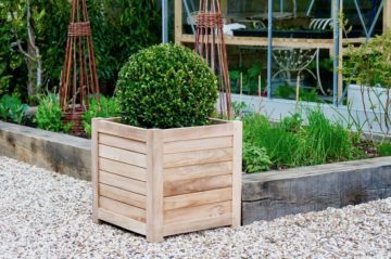 Engraved Wooden Planters