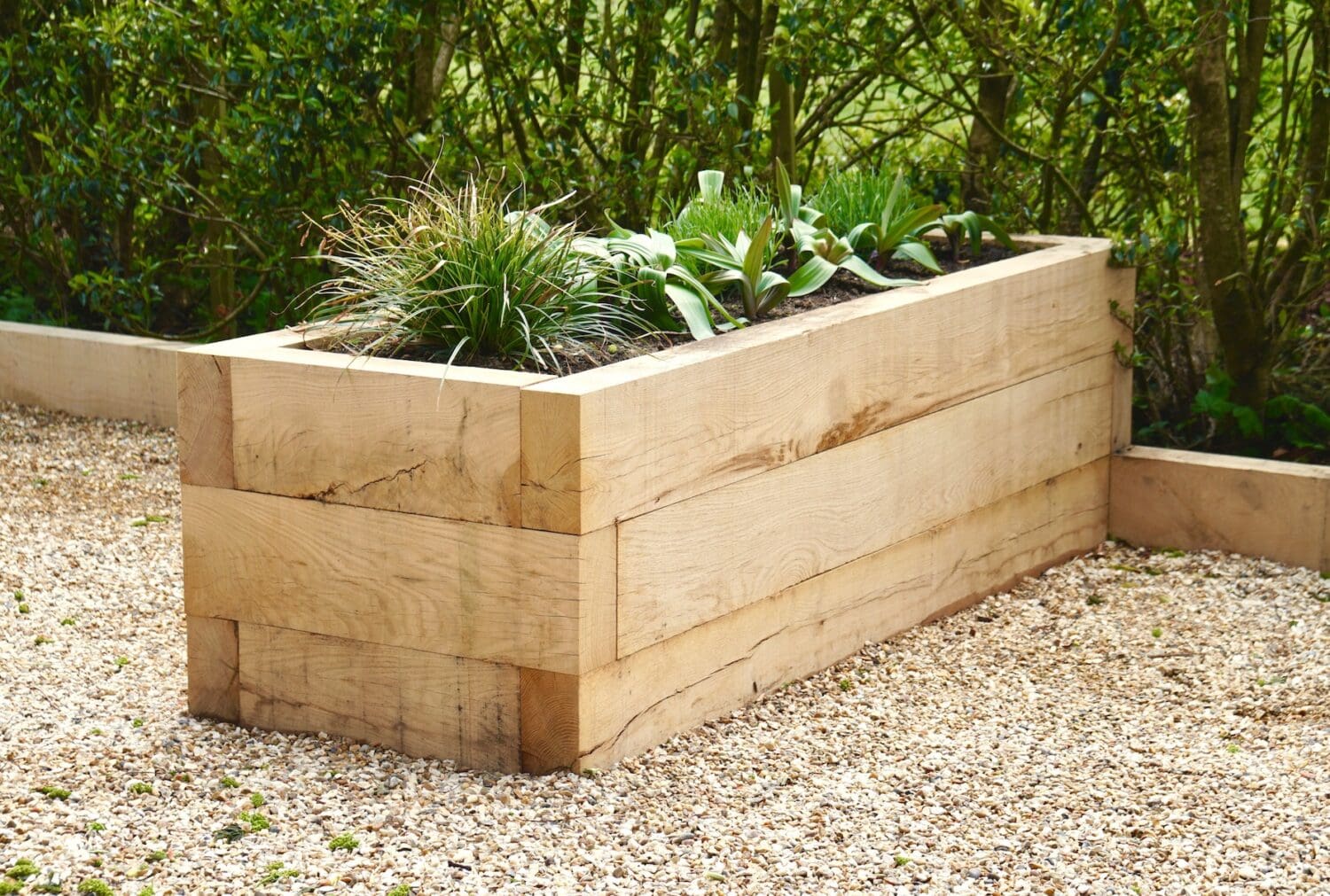 Oak Sleeper Raised Flower Bed Kits | MakeMeSomethingSpecial