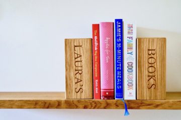 Personalised Wooden Bookends