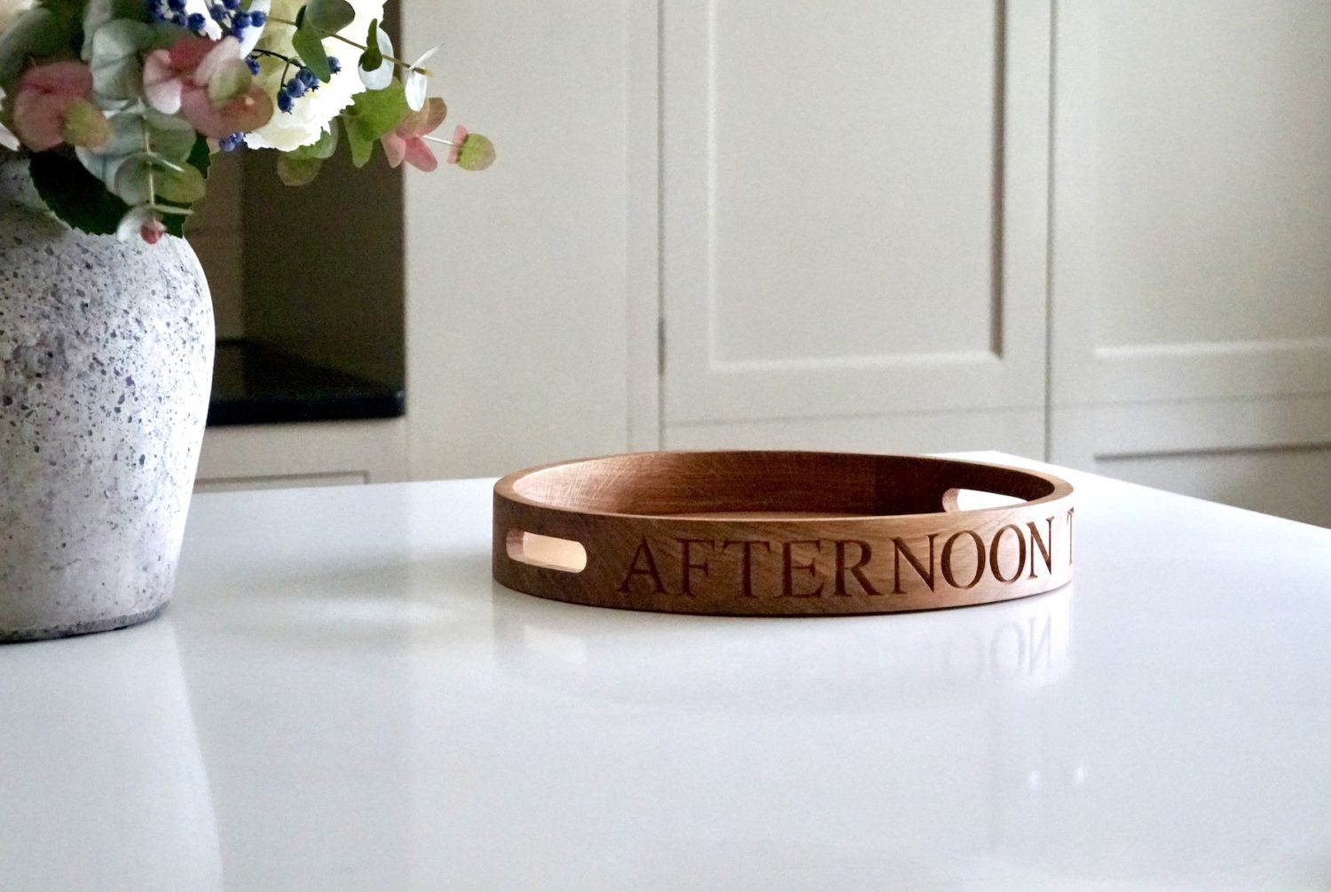 personalised-round-oak-butlers-tray
