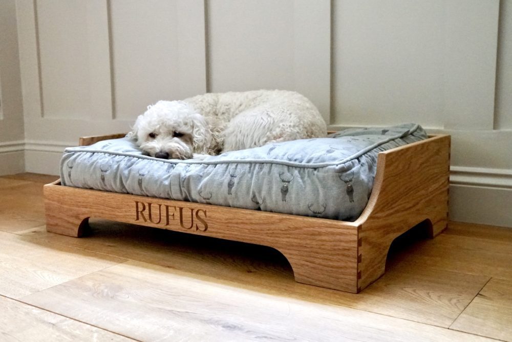 Personalised Wooden Dog Bed MakeMeSomethingSpecial