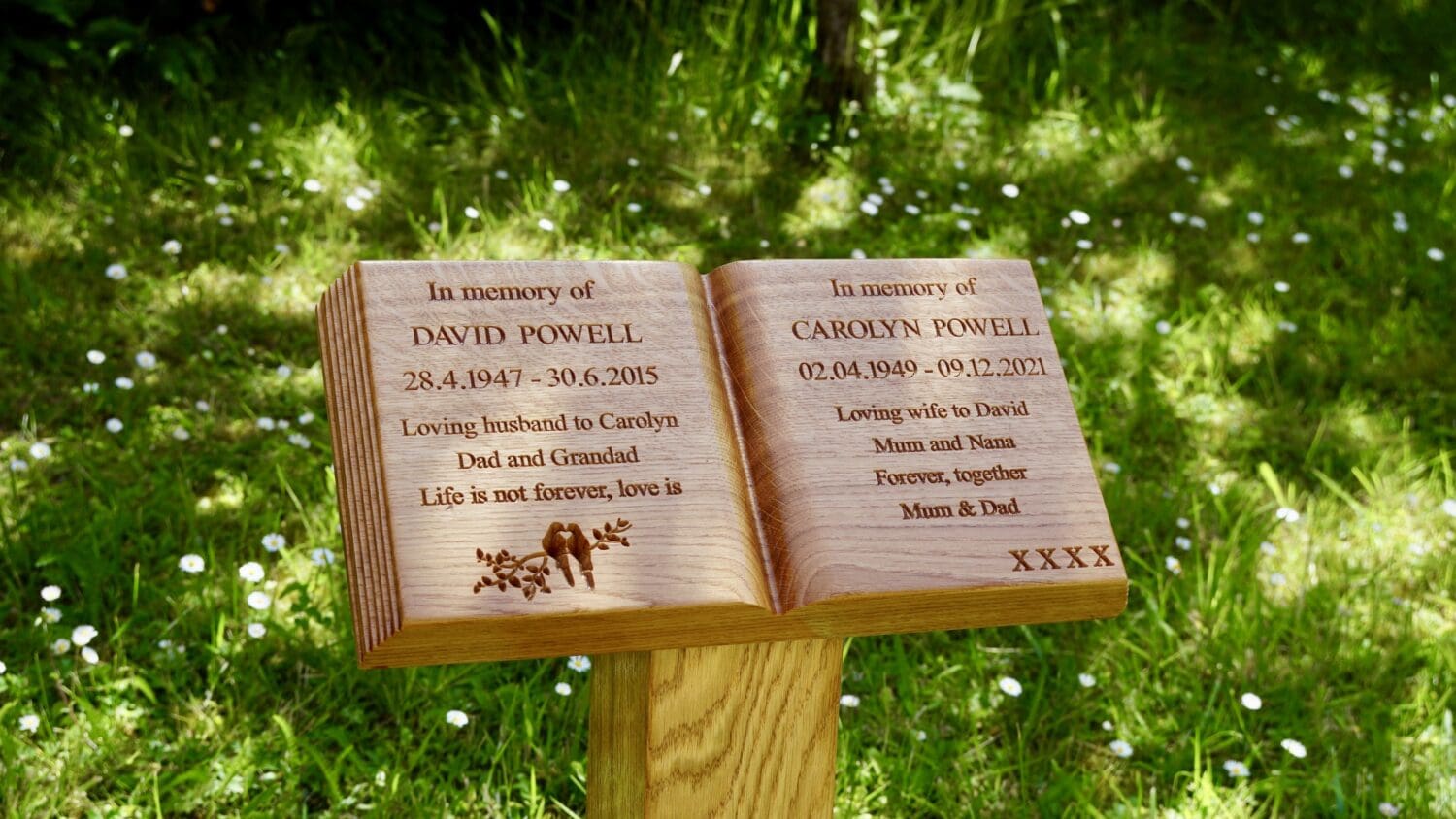 engraved-oak-book-memorial-marker